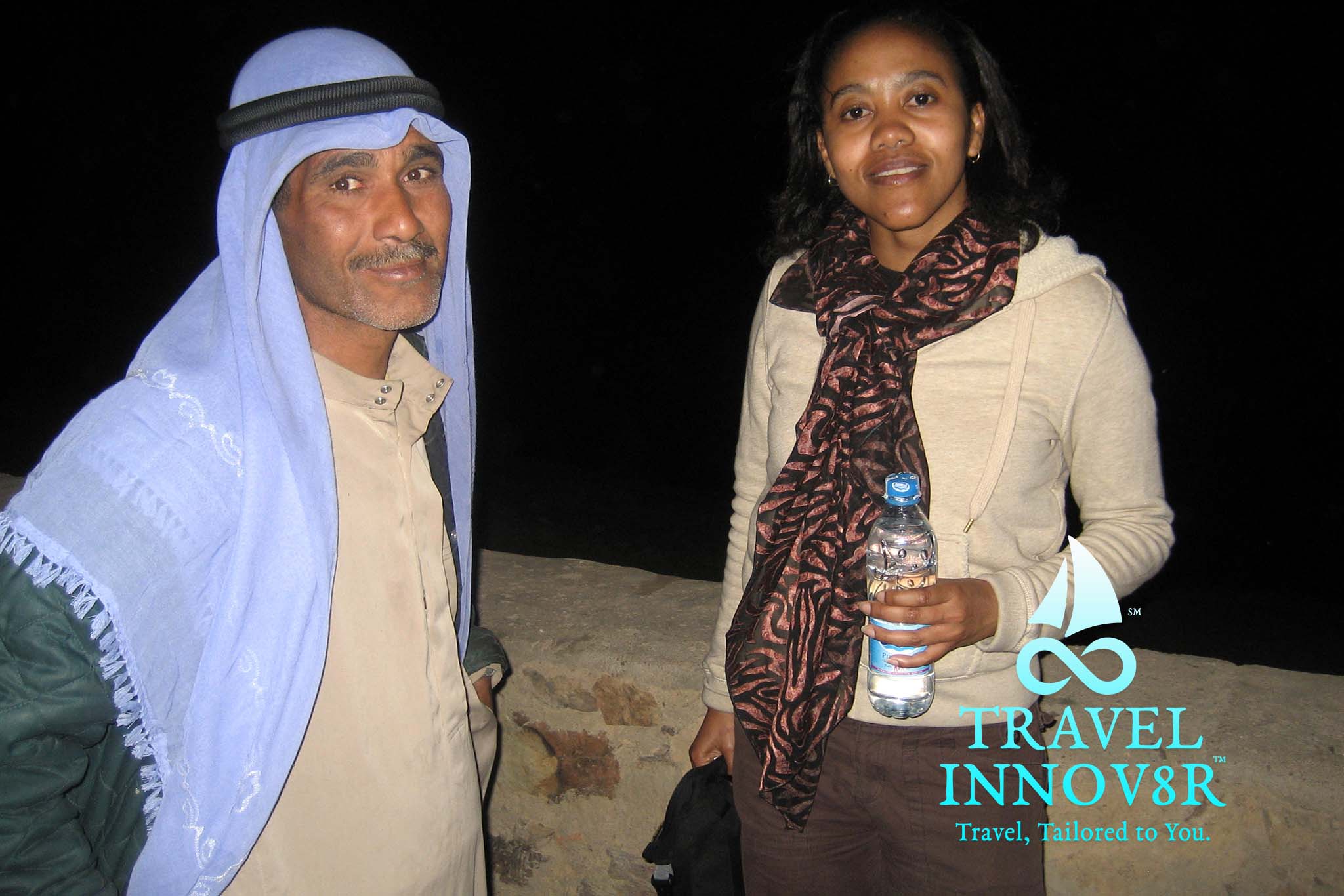 The guide and I on the way up the 2285m climb of Moses Mt Sinai, Egypt.