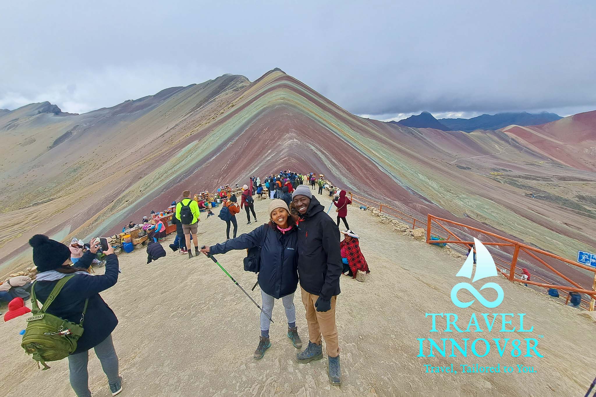 Rainbow Mountain (Vinicunca), in the Peruvian Andes, is renowned for its striking, multi-colored hillsides.